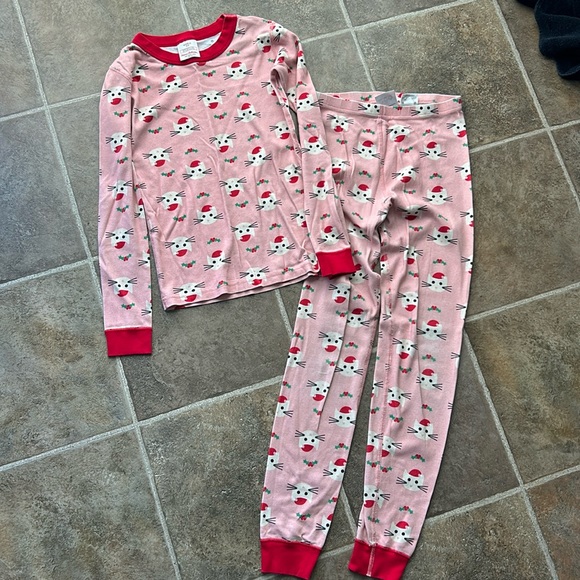 Hanna Andersson Other - Hanna Andersson Christmas kitty pajamas size 150 (us 12)